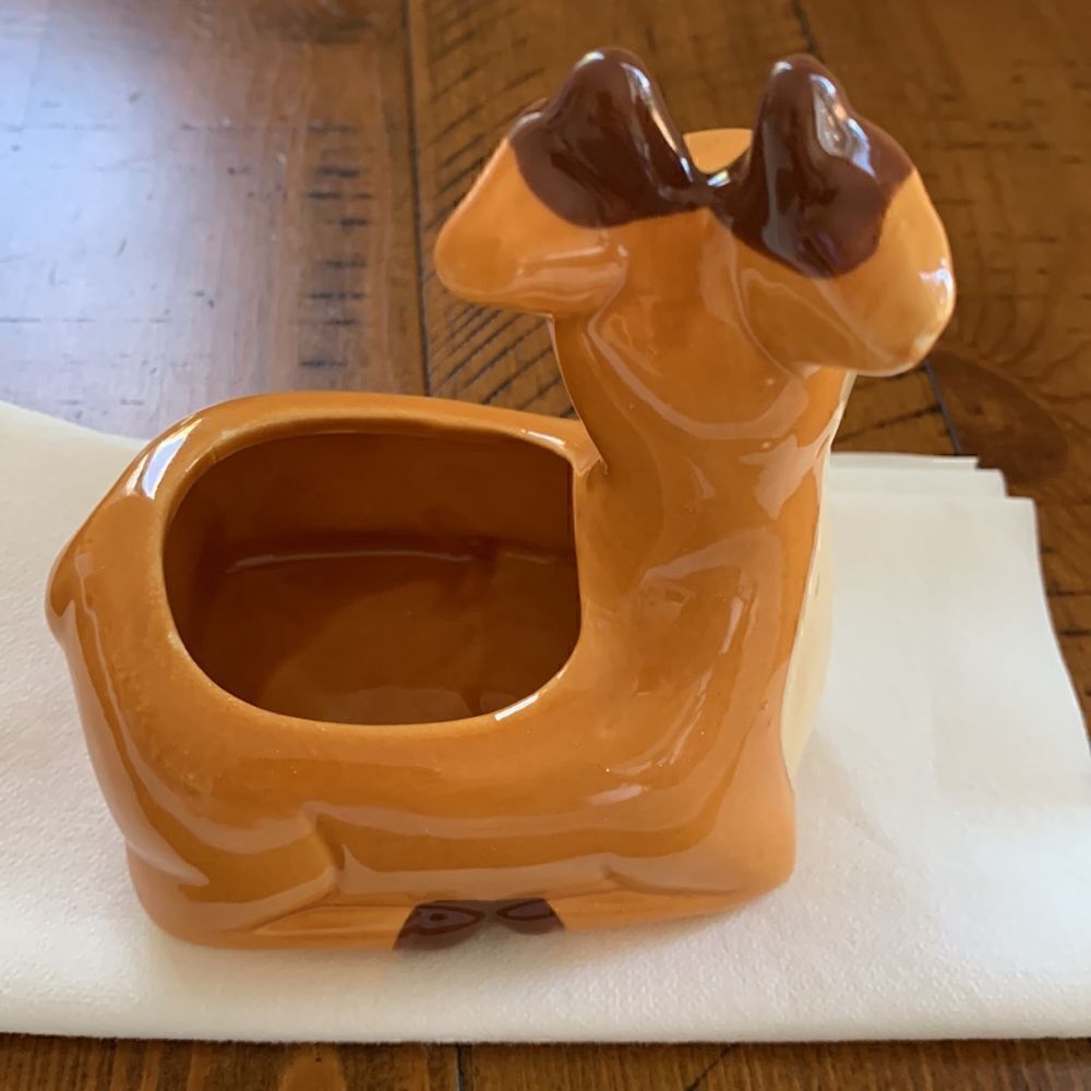 Vintage Hand Painted Deer Planter. Cute for succulents or plants window‎ decor - Picture 4 of 7